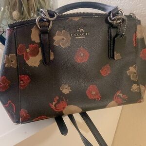 Coach Mini Christie Carryall Floral Print Coated